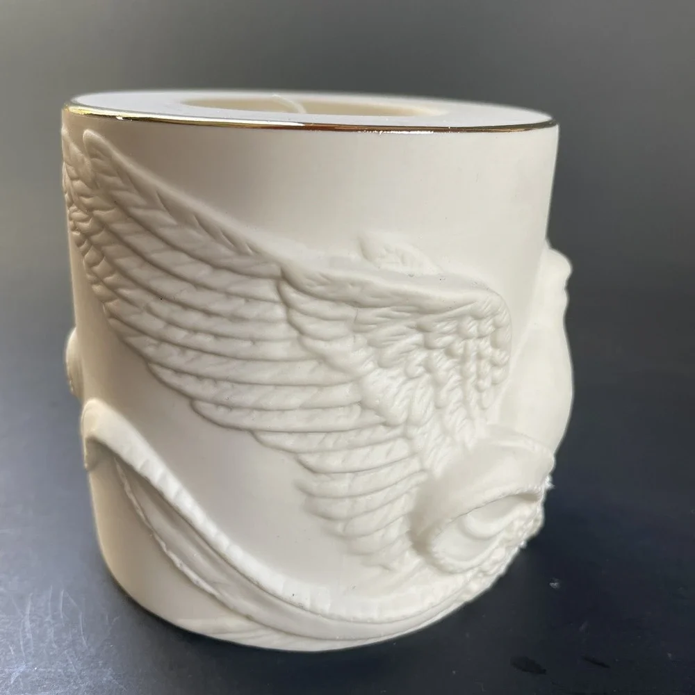 Lenox Radiant Light Dove Votive‎ Candle Holder w/Candle Christmas 3 1/2